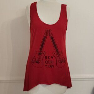 Lords Of Liverpool Revolution Guitar Tank Top M Red Rock Music Sleeveless